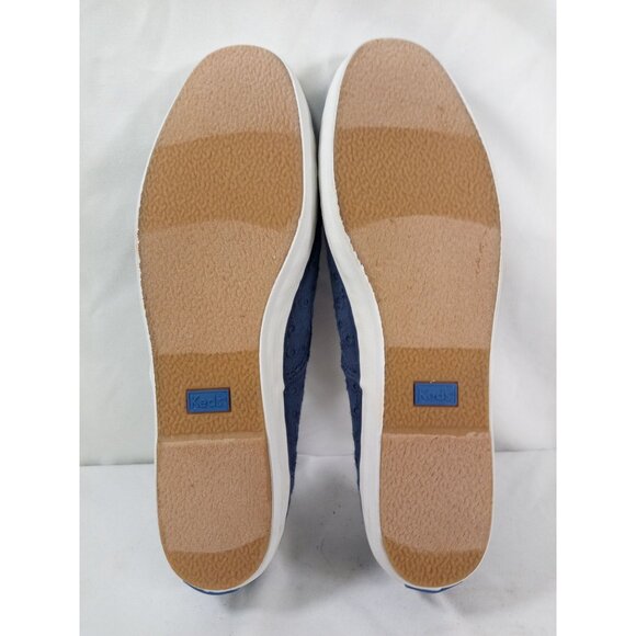 Keds Women's Blue Champion Mini Daisy Eyelet Lace-Up Shoes Size 11 - Picture 6 of 8